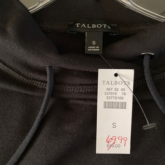 NWT Talbots Black Soft Knit Poncho Cape - Picture 2 of 7